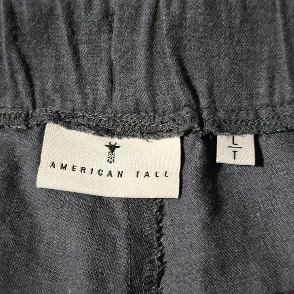 American Tall Pajama Pants Gray Wide Leg Drawstring Lounge Wear Size Large Tall - Picture 4 of 12